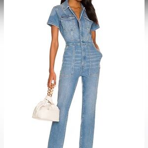 Good American Light Blue Denim Jumpsuit